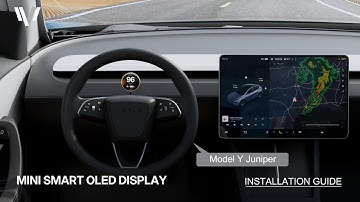 Tesla Model Y Juniper 2025 Installation Video - Mini Smart OLED Screen Display/ Instrument Cluster