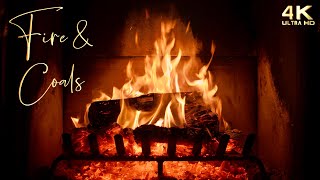 Fire & Coals: Fireplace 4K  🔥  Fireplace Burning (8hrs)