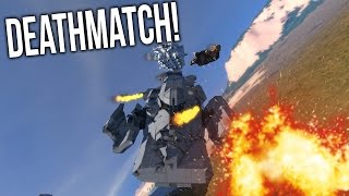 Space Engineers - HELICARRIER DEATHMATCH! (Epic Crash!)