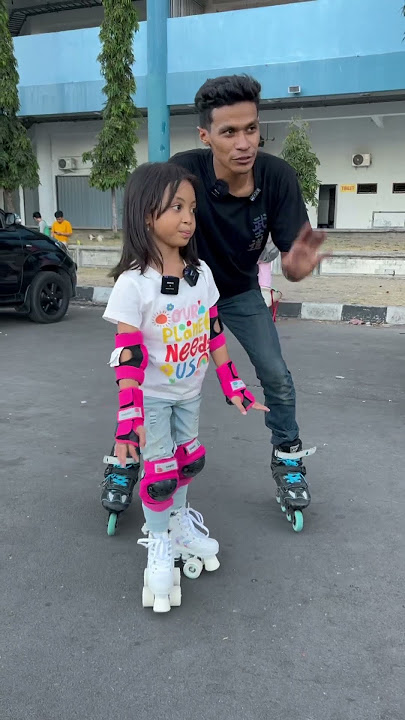LEIKA DIAJARIN MAIN SEPATURODA QUAD SKATE SAMA KAK SYARIF YOSEE SERU BANGET‼️ #leika #viral #shorts