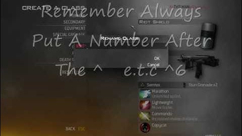 How To Make Class Names Colorful (MW2) X360 PS3 PC