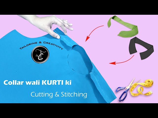 Easy collar churidar stitching malayalam | T shirt tutorial, Kurti sleeves  design, Kurta neck design