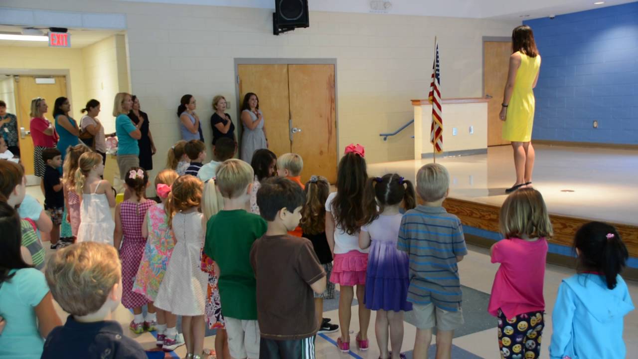 Augusta Prep's Lower School Says Pledge of Allegiance to start school year