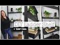 DIY Ladder Shelf & Thrifted Decor Haul // Small Space Shelf Styling // Hallway Makeover