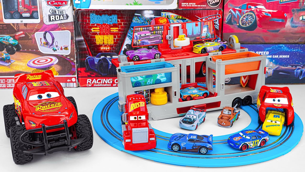Lightning McQueen Super Unboxing 🚗💨 | Disney Cars Mack Truck Playset & Monster Truck Toy 