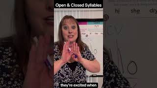 I will make a word with open and closed syllables so you can see how to do it with your learners.