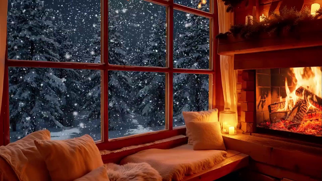 Quiet Winter Fireplace Night ❄️ Smooth Jazz for Deep Study & Mental Relaxation
