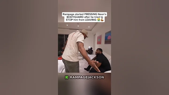 Rampage started PRESSING Neon's BODYGUARD after #rampagejackson #ufc
