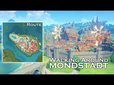 Walking Around Mondstadt in Genshin #Playdestrian