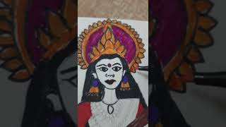 Jai Maa Saraswati🙏🙏🙏#art #best  #bhakti #bhajan#bhaktisong #drawing #ytshort