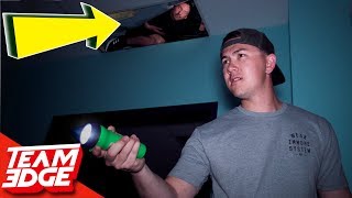 Midnight Hide and Seek in a Spooky Warehouse! | Hiding in the Ceiling!!