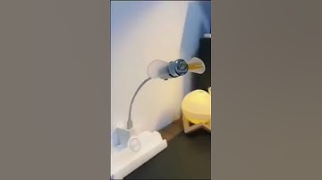 Mini USB Clock Fan Flexible Gooseneck Display for PC Laptop #shorts #gadgets