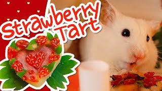 💘 Valentine's Strawberry Heart Tart | HAMSTER KITCHEN 💘