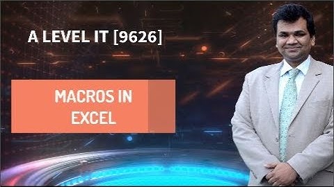 EXCEL MACROS - A Series of Video Lectures for A Level IT 9626