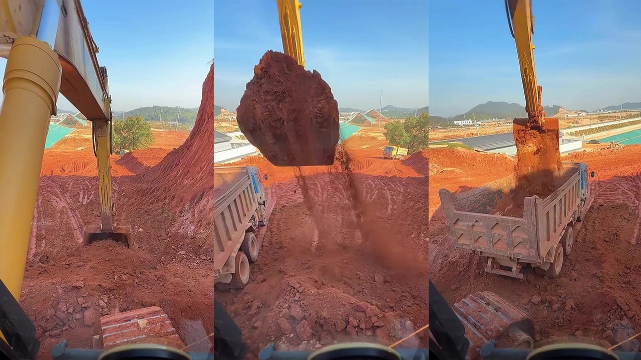 How To Excavators Load Soil Onto Trucks Professionally P1884