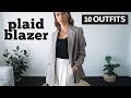 HOW TO WEAR A PLAID BLAZER | 10 Blazer Outfit Ideas Lookbook