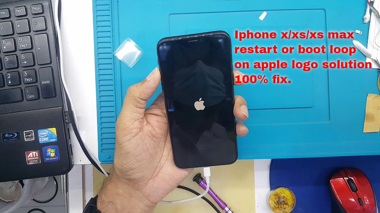 Iphone X Xs Xr 11 Pro Rebooting Boot Loop How To Fix Iphone Stuck On Apple Logo Water Damage Youtube