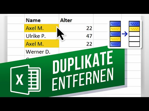 Video: Wie filtere ich Duplikate in zwei Spalten in Excel?