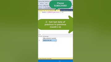 SQL Tricks | How to Find First Day of Last Month ? EOMONTH | DATEADD