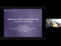 Applied AI in High-Expertise Settings, or Curation as Programming