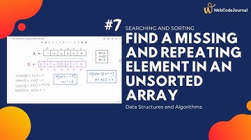 Find a missing and repeating element in an unsorted array