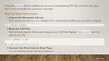 How to Convert a Column Data Type from Float to Integer in CSV Files Using Python