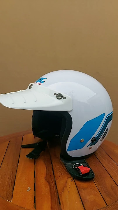 Helm Klasik Helm jadul Honda GL White Blue #helmets #helmklasik #helmet