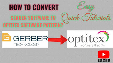 HOW TO CONVERT PATTERN FROM GERBER SOFTWARE TO OPTITEX SOFTWARE? QUICK TUTORIALS FOR BEGINNERS