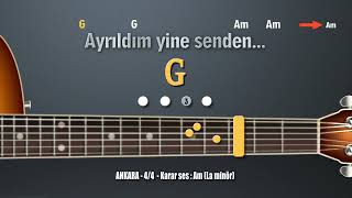 Ankara - Haluk Levent - Gitar Akorları - Am (La Minör) #akormerkezi
