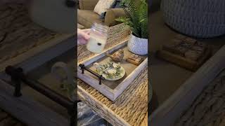 Modern farmhouse decorate with me / neutral spring decor ideas / robin lane lowe #shorts #farmhouse