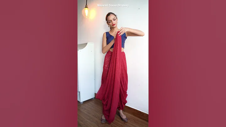 Nauvari Saree Draping 🪷 #sareedrapping #nauvarisaree #saree #satisfying #sarees #sareelove #blouse