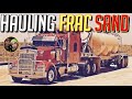 Hauling Frac Sand in West Texas. Oilfield Trucking