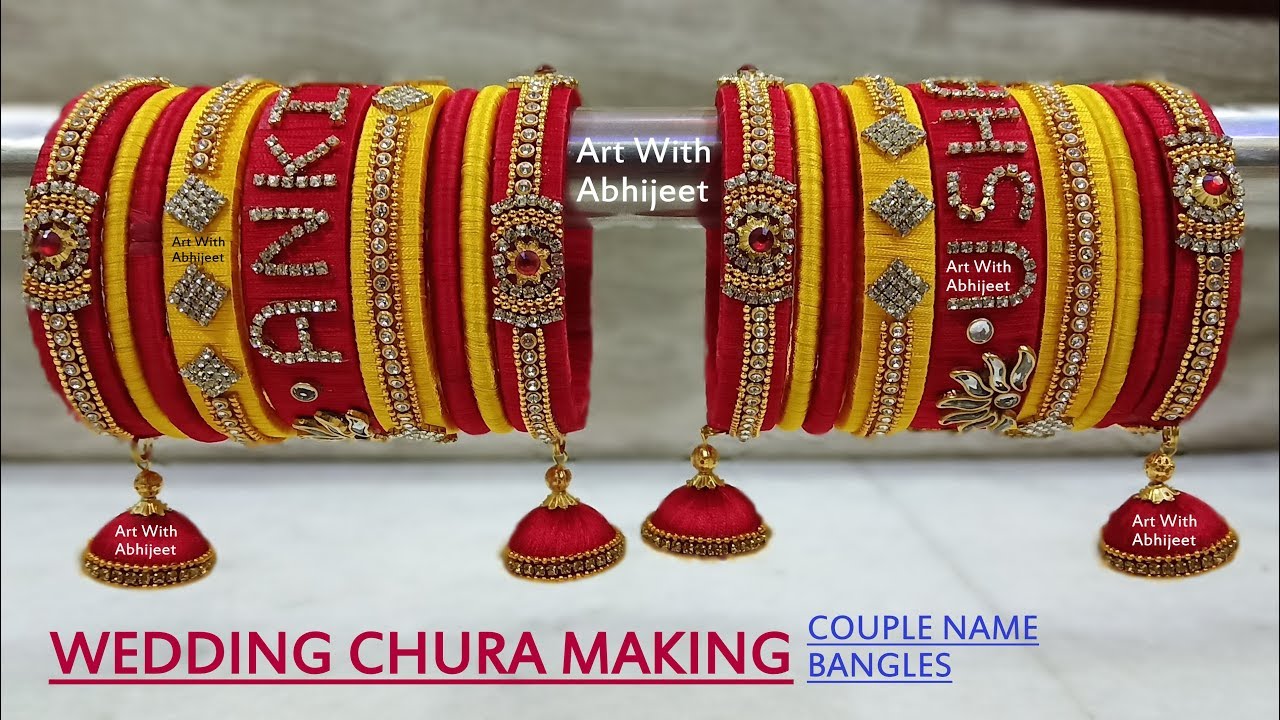 New Latest Silk Thread Bridal Bangles SET for Wedding |KADE MAKING ...