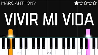 Marc Anthony  Vivir Mi Vida | EASY Piano Tutorial