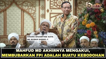 Detik-detik Mahfud Mengakui Kebenaran HRS dan FPI Didepan Banyak Orang dan Wartawan.‼️ 