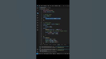 Menghitung luas persegi dengan inheritance #c #coding#cpplus