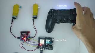 KMI-ESP32 Controle de motores DC com Joystick PS4 (pré-requisito Bluepad32)