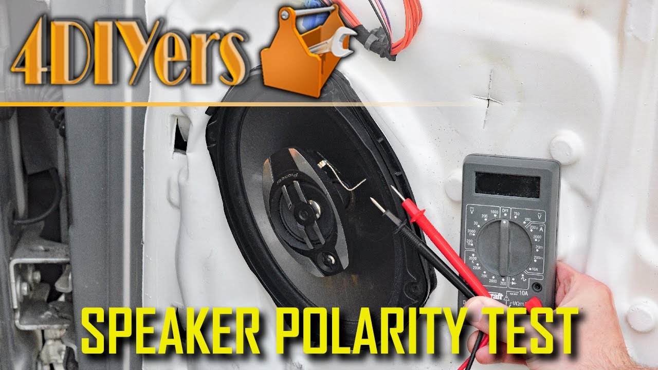 how to test car speaker wire polarity with multimeter?