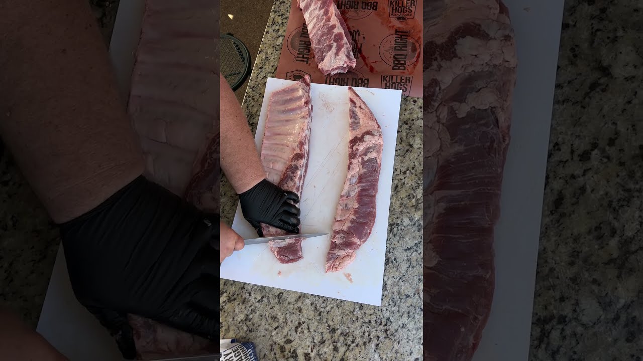 Skip The Butcher Trim Your Own Whole Rack Of Ribs Cooking Hacks Howtobbqright Shorts