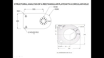 ANSYS APDL RECTANGLE PLATE WITH HOLE WITH FILLET