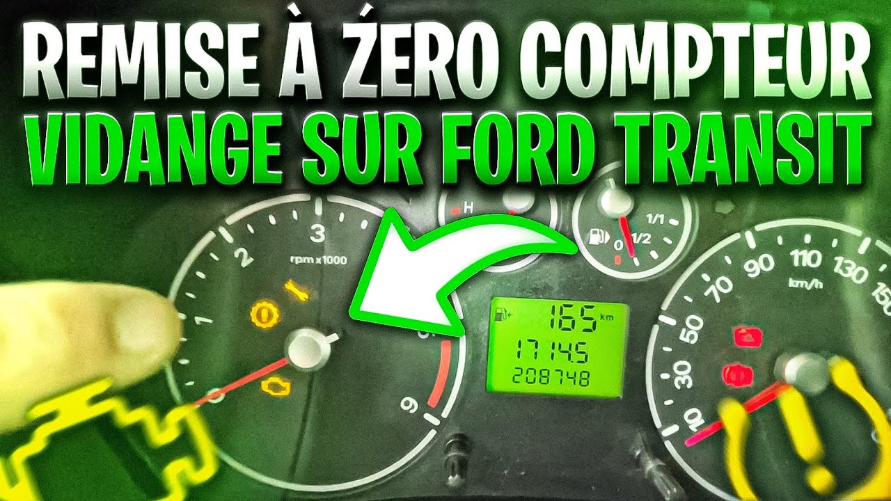 Comment enlever le voyant vidange sur Ford Transit - YouTube