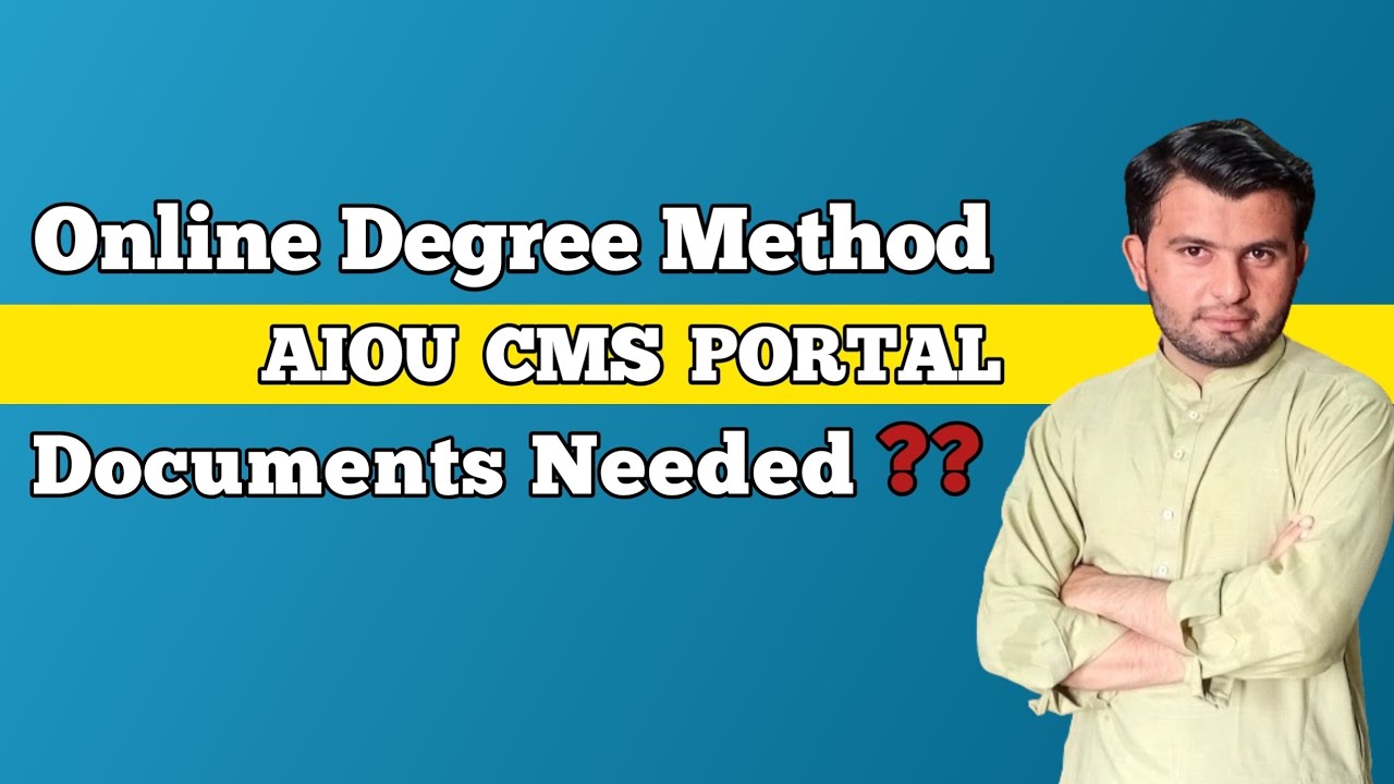 How to Apply AIOU Online Degree 2026 | CMS Portal Complete Guide
