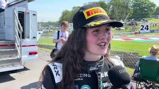 Abbi Pulling British F4 Brands Hatch Indy Race 2 victory 2024