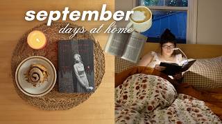 september days at home: baking cinnamon rolls and reading spooky books