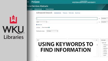 Using Keywords To Find Information (Presented by WKU Libraries)