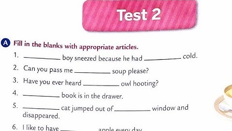 Test-02 | Class -IV | Collins English grammar and composition book