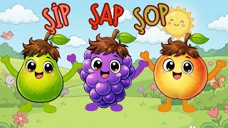 Şip Şap Şop! Meyveleri Öğreniyoruz | Armut, Üzüm, Kayısı Adam Şarkısı 🍐🍇🍑
