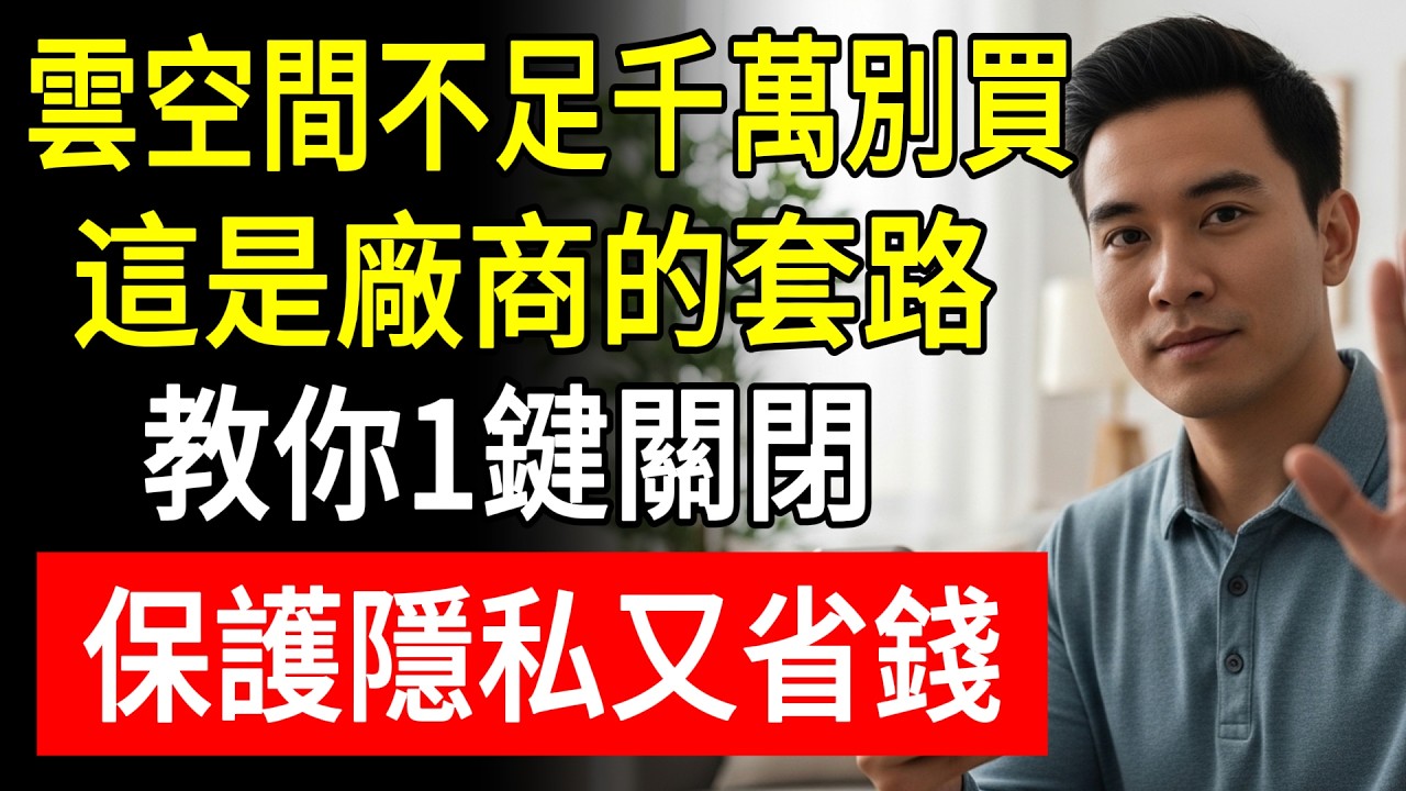手機天天彈出“雲空間不足”？還要你花錢買空間？千萬別上當！這是廠商的套路！教你一鍵關閉，既省錢又保護隱私！#阿傑 #生活慧眼 #存儲空間不足 #取消訂閱