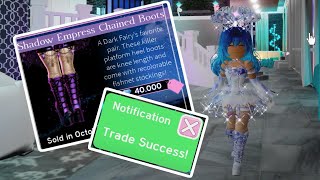 Roblox Royale High Trading for Shadow Empress Boots