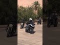 موكب ولي العهد الاردني الامير حسين بن عبدالله لحظة دخوله الحدود السعودية بدراجته من العقبة